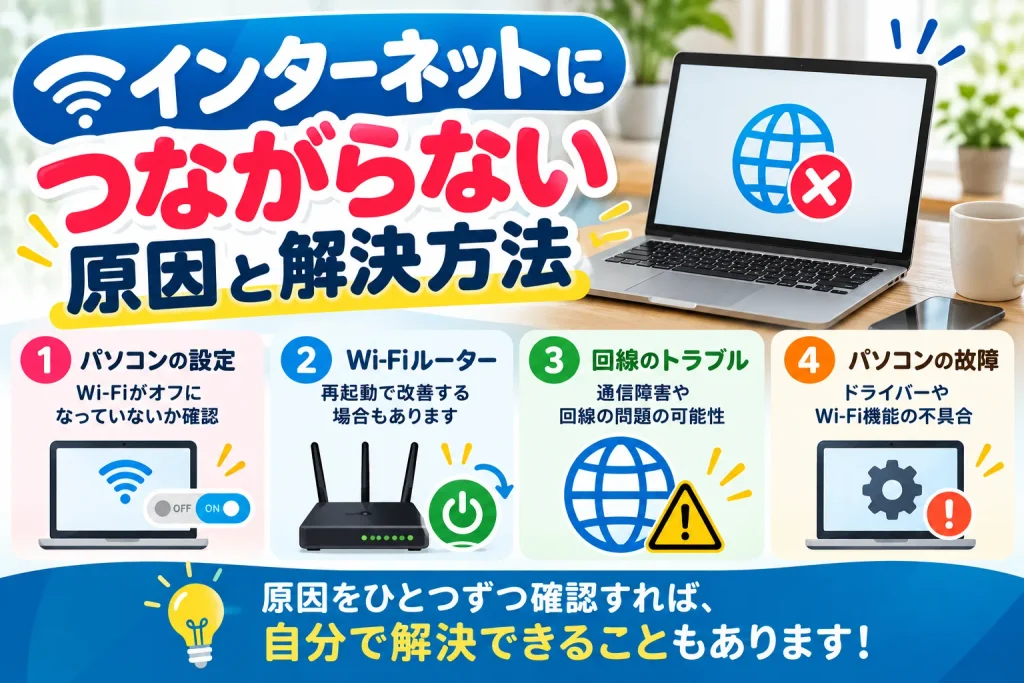【パソコン修理の窓口　厚木店】インターネットにつながらない原因と解決方法｜自分でできる確認方法をパソコン修理店が解説