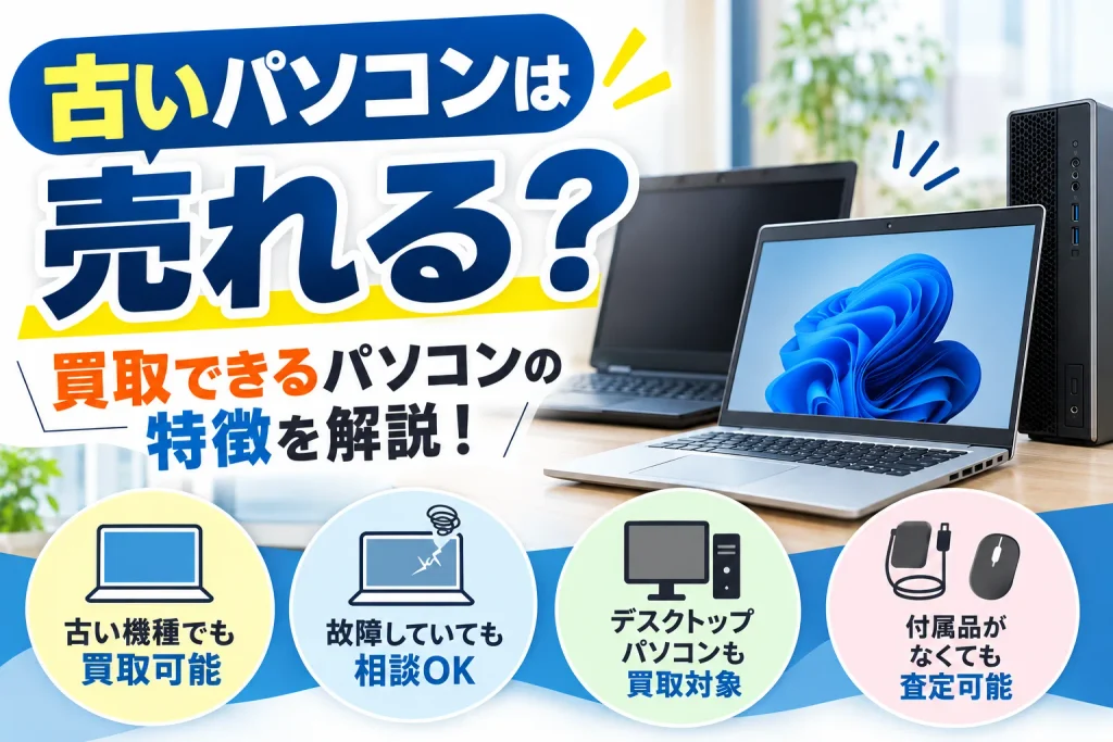 【厚木市】古いパソコンは売れる?買取できるパソコンの特徴を解説!